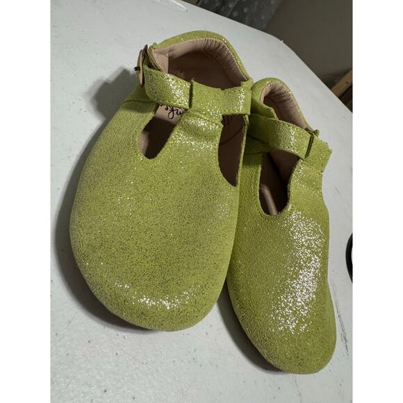 Monkey Feet Green Glitter Sparkle Mary Jane Shoes 4-5Y - Picture 9 of 9